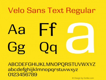 Velo Sans Text Version 1.000;PS 1.0;hotconv 1.0.88;makeotf.lib2.5.647800 Font Sample