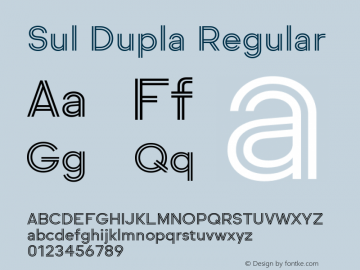 SulDupla Version 1.0 Font Sample