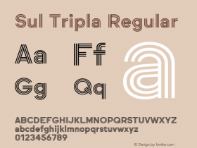 SulTripla Version 1.0 Font Sample