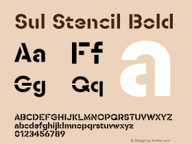 SulStencil Version 1.0 Font Sample