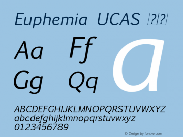 Euphemia UCAS Italic 6.0d2e1图片样张