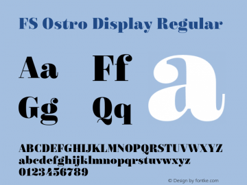 FSOstroDisplay Version 1.001; ttfautohint (v1.8) Font Sample