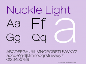 Nuckle Light Version 1.032;PS 1.32;hotconv 1.0.88;makeotf.lib2.5.647800图片样张