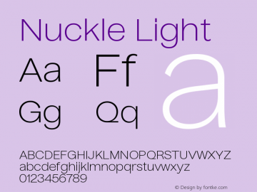 Nuckle Light Version 1.032;PS 1.32;hotconv 1.0.88;makeotf.lib2.5.647800图片样张