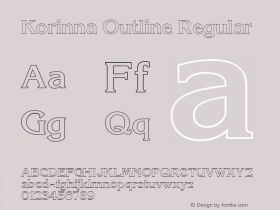 Korinna Outline Regular Altsys Fontographer 3.5  11/25/92图片样张