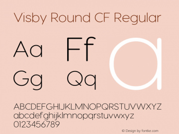 VisbyRoundCF-ExtraLight Version 2.100 | wf jerry Font Sample