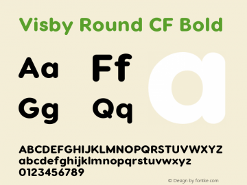 VisbyRoundCF-Heavy Version 2.100 | wf jerry Font Sample