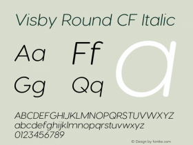 VisbyRoundCF-LightItalic Version 2.100 | wf jerry图片样张