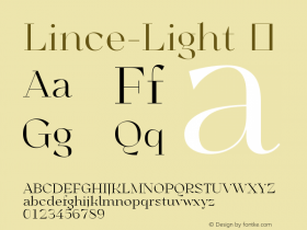 ☞Lince-Light Version 1.000;com.myfonts.easy.typomancer.lince.light.wfkit2.version.4orr Font Sample