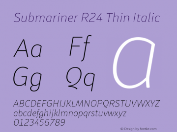 Submariner R24 Thin Italic Version 2.000图片样张