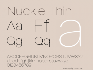 Nuckle Thin Version 1.032;PS 1.32;hotconv 1.0.88;makeotf.lib2.5.647800图片样张