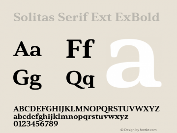 SolitasSerif-ExtExBold Version 1.000 Font Sample