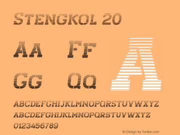 Stengkol20 Version 001.001 ;YWFTv17 Font Sample