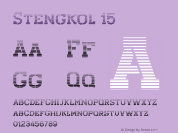 Stengkol15 Version 001.001 ;YWFTv17 Font Sample