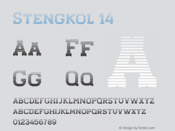Stengkol14 Version 001.001 ;YWFTv17 Font Sample