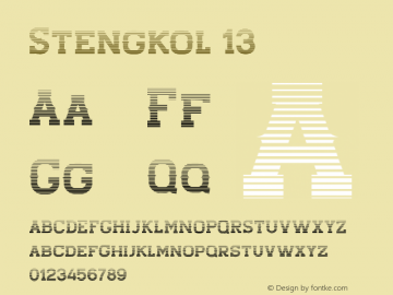 Stengkol13 Version 001.001 ;YWFTv17 Font Sample