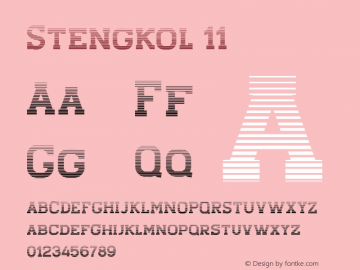 Stengkol11 Version 001.001 ;YWFTv17 Font Sample