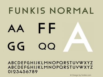 Funkis-Normal Version 1.000 Font Sample