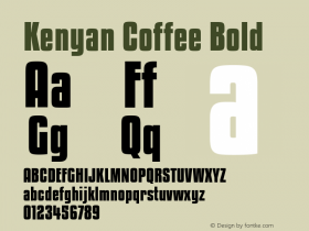 KenyanCoffeeRg-Bold Version 5.000 Font Sample