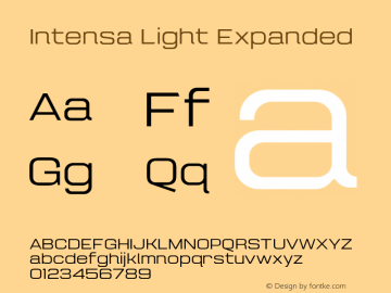 Intensa-LightExpanded 1.000 Font Sample