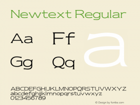 Newtext Regular Altsys Fontographer 3.5  11/18/92图片样张