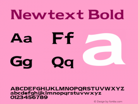 Newtext Bold Altsys Fontographer 3.5  11/25/92图片样张