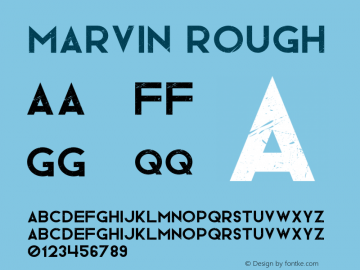 Marvin Rough Version 1.002;Fontself Maker 3.0.0-3 Font Sample