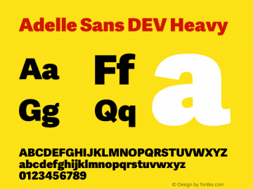 Adelle Sans DEV Heavy Version 2.100 Font Sample