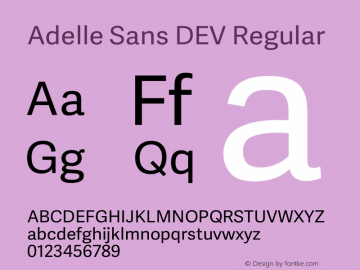 Adelle Sans DEV Regular Version 2.100图片样张