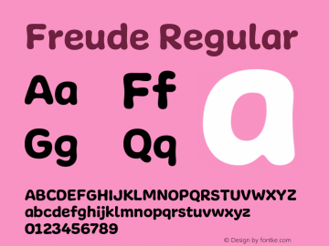 Freude-Regular Version 001.001 Font Sample