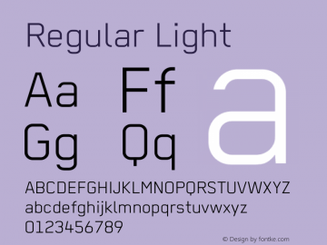 Regular Light Regular Version 2.1 2012图片样张
