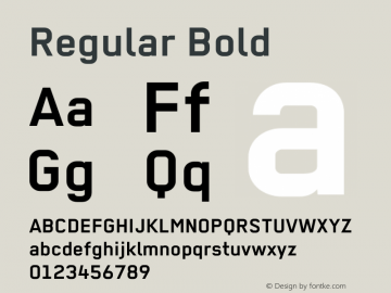 Regular Bold Bold Version 2.1 2012图片样张