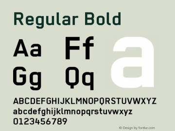 Regular Bold Bold Version 2.1 2012图片样张