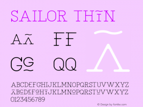 SAILORThin Version 1.002;Fontself Maker 3.0.1;YWFTv17图片样张