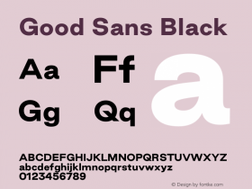 Good Sans Black Version 1.000图片样张