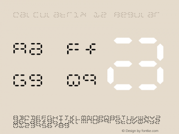 Calculatrix 12 Regular Version 1.0 Font Sample