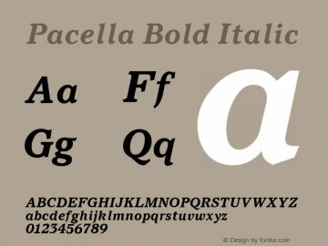 Pacella Bold Italic Altsys Fontographer 3.5  11/18/92图片样张