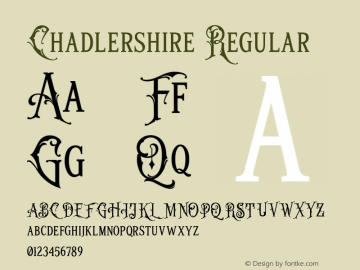 Chadlershire-Regular 1.000 Font Sample