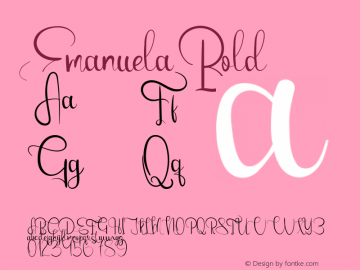 Emanuela Bold Version 1.002;Fontself Maker 2.0.4 Font Sample