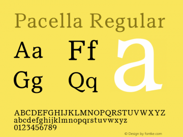 Pacella Regular Altsys Fontographer 3.5  11/25/92图片样张