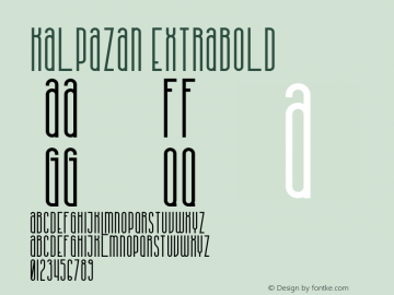 Kalpazan ExtraBold Version 1.002;Fontself Maker 2.1.2 Font Sample