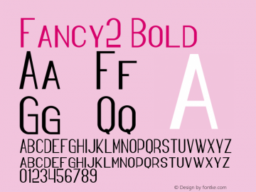 Fancy2 Bold Version 1.002;Fontself Maker 3.0.0-3图片样张