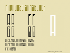 MadHouse SansBlack Version 1.002;Fontself Maker 3.0.0-3图片样张