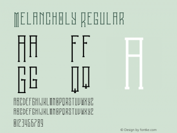 Melancholy Version 1.002;Fontself Maker 3.0.0-3 Font Sample