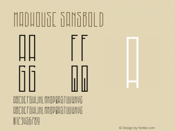 MadHouse SansBold Version 1.002;Fontself Maker 3.0.0-3 Font Sample