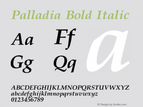 Palladia Bold Italic 001.000图片样张