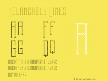 Melancholy Lines Version 1.002;Fontself Maker 3.0.0-3 Font Sample