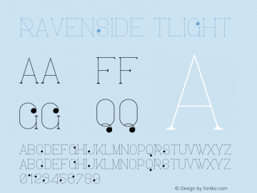 Ravenside Tlight Version 1.002;Fontself Maker 3.0.0-3 Font Sample