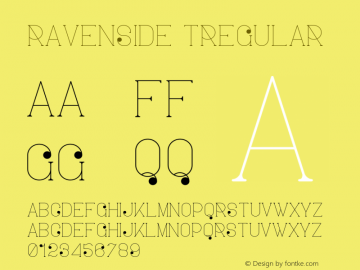 Ravenside Tregular Version 1.002;Fontself Maker 3.0.0-3 Font Sample