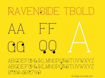 Ravenside Tbold Version 1.002;Fontself Maker 3.0.0-3 Font Sample